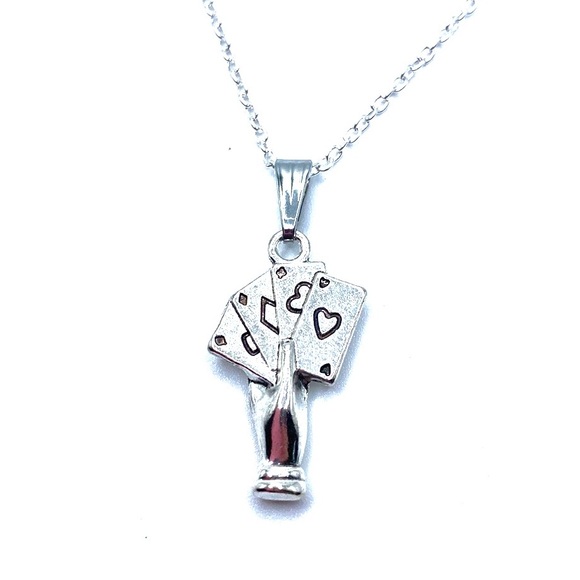 Card Player Necklace Poker Playing Card - Picture 5 of 9